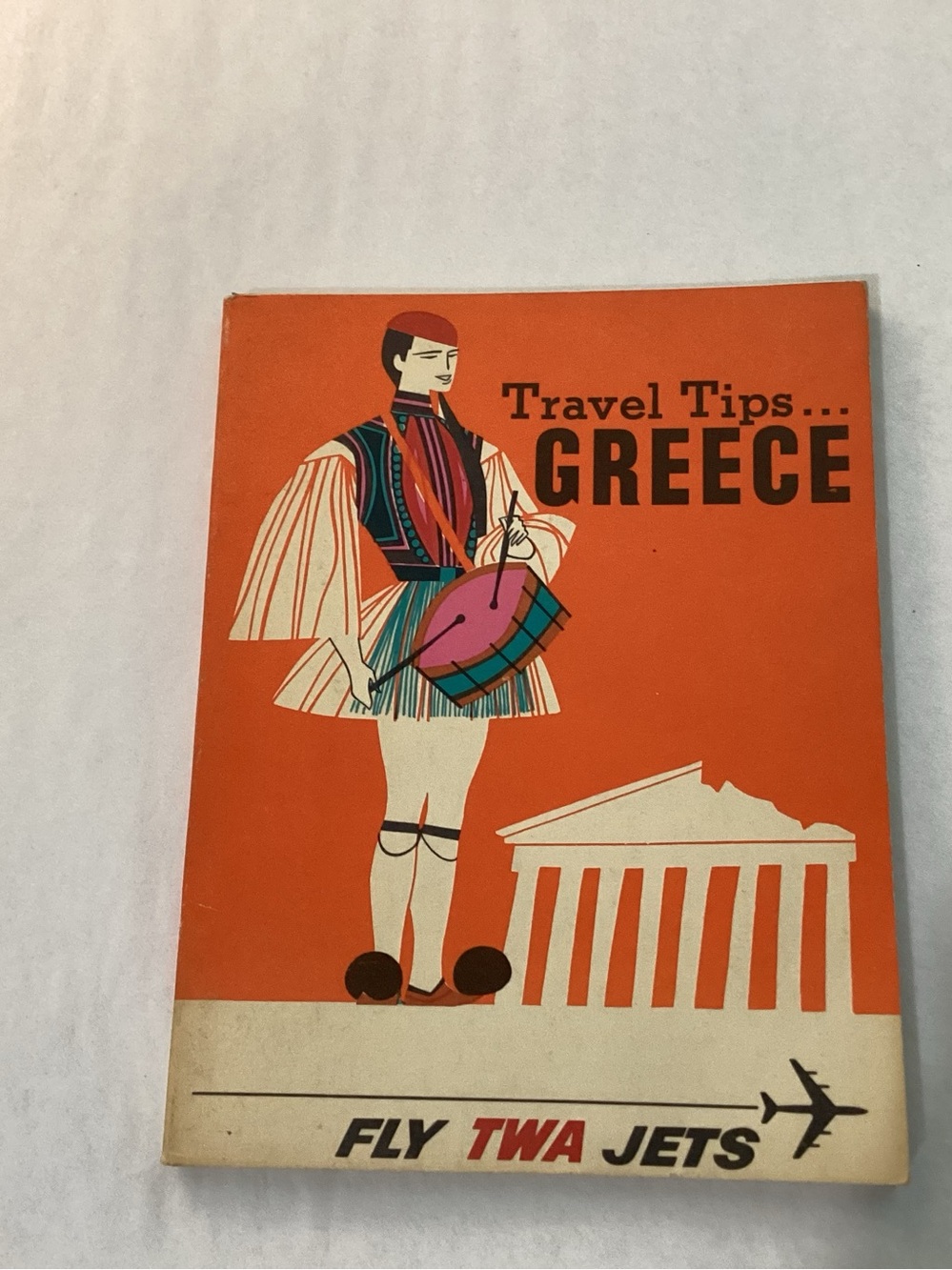 Vtg. Trans world airways Travel Tips… GREECE Fly TWA Jets